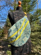 Lniana Nerka XXL – Rękodzieło z Podlaską Duszą (Cytrynowy& Zielony)