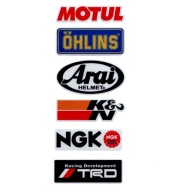 NAKLEJKI NA MOTOR MOTOCYKL BREMBO SHOEI OHLINS NGK