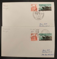 !! ZWIERZĘTA KONIE - NIEMCY 1986 - 2 KOPERTY - STAN BDB !!