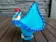 ŁADNA FIGURKA "PAW" PTAK - MINI PATERA - STYL MURANO - STAN BDB