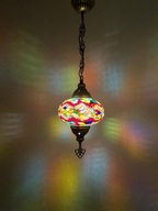 pojedyncza turecka lampa wisząca z mozaiki