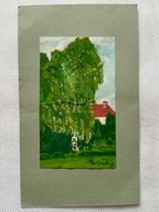 7265) STARY ORYGINALNY OBRAZEK AUTOR DO ROZPOZNANIA