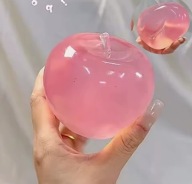 GNIOTEK SQUISHY JABŁKO PRZEZROCZYSTE RÓŻOWE SLIME VIRAL TIKTOK