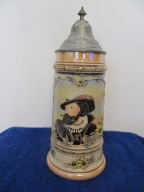 Uroczy Stary Ceramiczny Kufel Karczmiak -42-