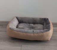 Legowisko małe 55x45 cm beżowo-szare