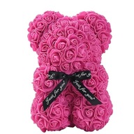 MIŚ Z RÓŻ CIEMNORÓŻOWY – PREZENT NA WALENTYNKI I ROCZNICE