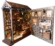 BOOK NOOK LED MINIATUROWY DOMEK PUZZLE 3D DIY MAGICZNY ŚWIAT