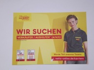 Reklama sklepów NETTO - poszukują pracowników - karta