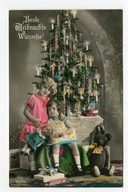 BOŻE NARODZENIE - DZIECI, CHOINKA, ZABAWKI, LALKA, MIŚ - FOTO - c. 1928