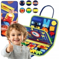 TABLICA MANIPULACYJNA SENSORYCZNA MONTESSORI EDUKACYJNA DUŻA DLA DZIECI XXL