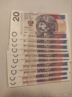 20 zł 2016 r. seria BR menniczy banknot do wyboru