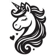Naklejka bez tła na auto Jednorożec Unicorn od GravArt
