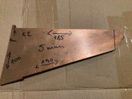 Miedź 5mm formatka miedziana kęs blacha płaskownik