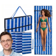 MATA PLAŻOWA NA PLAŻE KAMIENISTE DUŻA 192X66CM SKŁADANA KARIMATA GRUBA