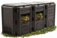 Kompostownik 1200L 3 komory czarny Prosperplast nowy model 2026