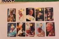 Karty telefoniczne zestaw 10 szt Jan Paweł II w stanie bardzo dobrym