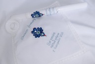 Swieca do chrztu folk parzenica wzór ludowy