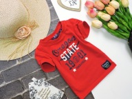 RED BLUE - CZERWONY T-SHIRT STATE r 74