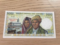 Komory - 5000 franków - rzadki - UNC