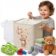 KOSZ NA ZABAWKI UBRANIA PRANIE DUŻY ZAMYKANY POJEMNIK ORGANIZER BABYMAM