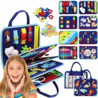 TABLICA MANIPULACYJNA SENSORYCZNA MONTESSORI XXL KSIĄŻKA EDUKACYJNA NAUKA