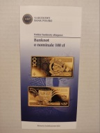 Folder 2026 Polskie banknoty obiegowe Banknot o nominale 100 zł j.polski