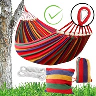 HAMAK OGRODOWY 2 OSOBOWY BRAZYLIJSKI XXL MOCNY HUŚTAWKA TARAS DUŻY + TORBA