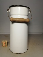 Stara emaliowana kanka bańka na mleko 3L z czasów PRL-u