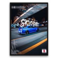 Plakat z ramą 40x50cm Nissan Skyline – legenda mocy | Pomysł na Prezent