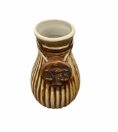 Wazon kremowy brązowy mały ozdoba dekoracja