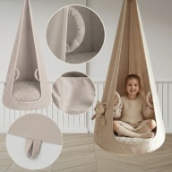 HUŚTAWKA KOKON BOCIANIE GNIAZDO DLA DZIECI XXL KRZESEŁKO WISZĄCE FOTEL DOM