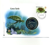 A45342)WWF-Muenzbrief Gady i Plazy: Bermuda 498 + Muenze