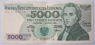 Banknot PRL 5000 zł 1988 rok SERIA: DC