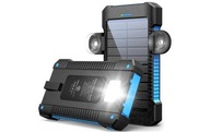 Solarny powerbank MetFut z przyssawkami z latarką 26800 mAh 2 porty USB