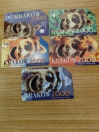 13 =KARTY MAGNETYCZNE=ZESTAW=KRAKÓW 2000=NR: 779,854,855,938,998.