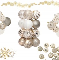 BOMBKI NA CHOINKĘ KULE ZESTAW 16 szt 8cm ZŁOTE NA CHOINKĘ BOŻE NARODZENIE