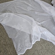 Firana/firanka żakardowa ,nabłyszczana, biała, wys. 150cm, 9x@