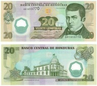 ~ Honduras 20 Lempiras P-95a2/P-95b POLIMER UNC