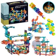 KLOCKI MAGNETYCZNE EDUKACYJNE DUŻE TOR KULKOWY ŚWIECĄCE 111EL PREZENT