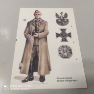 POCZTÓWKA MUNDUR i GODŁO GENERAŁ DYWIZJI EDWARD ŚMIGŁY - RYDZ
