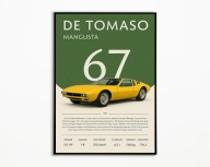 PLAKAT DETOMASO MANGUSTA IDEALNY NA PREZENT OBRAZ NA ŚCIANE A3
