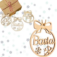 BOMBKA CHOINKOWA DEKOROWANA Z IMIENIEM WŁASNYM PERSONALIZOWANA CHOINKOWA