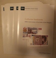 FOLDER NBP Jan Długosz 20 zł 2015 - J. ANGIELSKI - ZESTAW 10 SZTUK