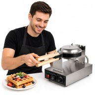 Gofrownica 1400W srebrny Z Regulacją Temperatury gofry bąbelkowe
