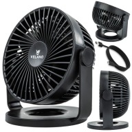 Velano VELWEBS0011 wentylator biurkowy akumulatorowy USB-C 4 prędkości