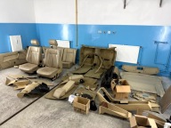 KOMPLETNY ŚRODEK TAPICERKA SKÓRZANA FOTELE KANAPA BOCZKI SKÓRA W124 COUPE