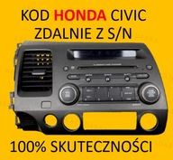 KOD DO RADIA HONDA CIVIC I ZDALNE ROZKODOWANIE I 100% SKUTECZNOŚCI