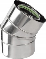 KOLANO DWUŚCIENNE KWASOODPORNE 80/125 45st MKŻARY