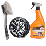 Płyn do mycia felg Moje Auto krwawa felga + szczotka do mycia felg
