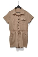 Kombinezon Safari Romper Krótki Beżowy Shein |R. XL